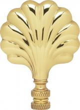Satco Products Inc. 90/1746 - Fan Brass Finial; 3" Height; 1/4-27; Polished Brass Finish