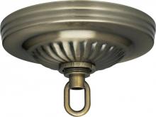 Satco Products Inc. 90/193 - Ribbed Canopy Kit; Antique Brass Finish; 5" Diameter; 1-1/16" Center Hole; Includes