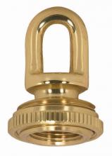 Satco Products Inc. 90/2297 - 3/8 IP Cast Brass Screw Collar Loop With Ring; Fits 1" Canopy Hole; 1-1/8" Ring Diameter;