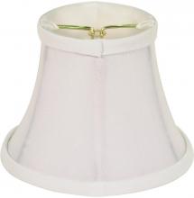 Satco Products Inc. 90/2360 - Clip On Shade; White Shantung; 3" Top; 5" Bottom; 4-1/4" Side
