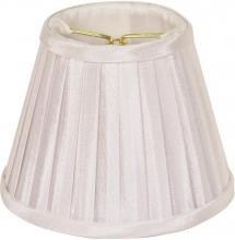 Satco Products Inc. 90/2364 - Clip On Shade; White Folded Pleat; 3" Top; 5" Bottom; 4" Side