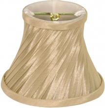 Satco Products Inc. 90/2367 - Clip On Shade; Beige Swirl Folded Pleat; 3" Top; 5" Bottom; 4" Side