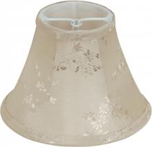 Satco Products Inc. 90/2487 - Clip On Shade; French Beige Flower Silk; 3" Top; 6" Bottom; 4-1/2" Side