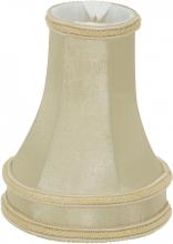 Satco Products Inc. 90/2525 - Clip On Shade; Beige Leather Look; 2-1/8" Top; 4" Bottom; 5-1/8" Side