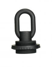 Satco Products Inc. 90/2614 - 1/4 IP Screw Collar Loop With Ring; 25lbs Max; Flat Black Finish