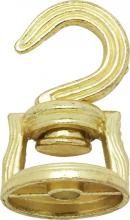 Satco Products Inc. 90/815 - Die Cast Revolving Swivel Hooks; Brass Plated Finish; Kit Contains 1 Hook And Hardware
