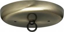 Satco Products Inc. 90/892 - Contemporary Canopy Kit; Antique Brass Finish; 5" Diameter; 7/16" Center Hole; 2-8/32 Bar
