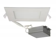 Satco Products Inc. S11614 - 12 watt LED Direct Wire Downlight; Edge-lit; 6 inch; 5000K; 120 volt; Dimmable; Square; Remote
