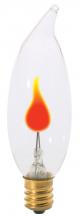 Satco Products Inc. S3656 - 3 Watt CA8 Incandescent; Clear; 1000 Average rated hours; Candelabra base; 120 Volt