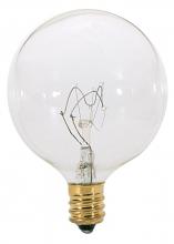Satco Products Inc. S3726 - 15 Watt G16 1/2 Incandescent; Clear; 1500 Average rated hours; 114 Lumens; Candelabra base; 120