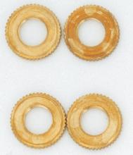 Satco Products Inc. S70/620 - 4 Knurled Brass Locknuts; 1/8 IPS