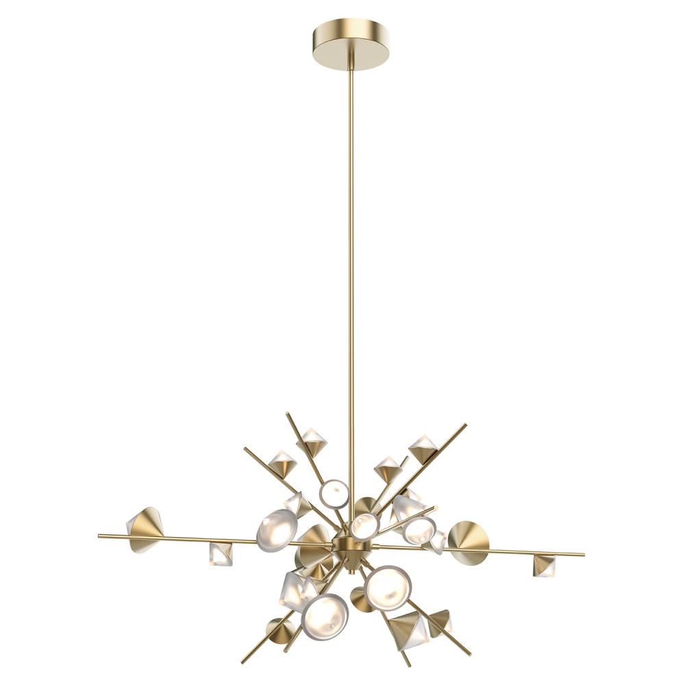 Geode 48-in Brushed Gold LED Chandeliers