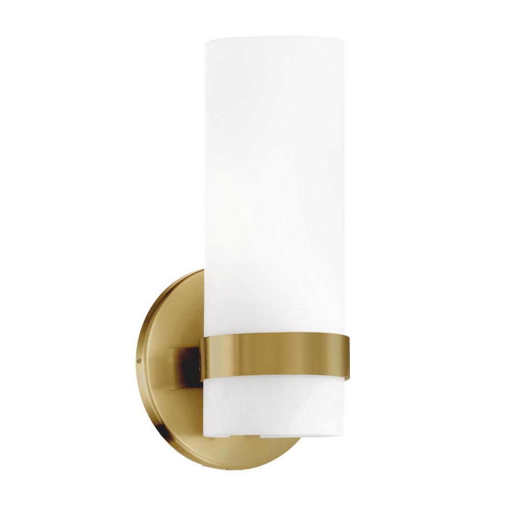 Milano 9-in Brushed Gold LED Wall Sconce