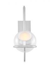 Visual Comfort & Co. Modern Collection 700WSCRBY18N-LED927-277 - The Crosby Medium Damp Rated 1-Light Integrated Dimmable LED Wall Sconce in Polished Nickel