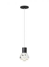 Visual Comfort & Co. Modern Collection 700TDKIRAP1WB-LED930 - Modern Kira dimmable LED Ceiling Pendant Light in a Black finish