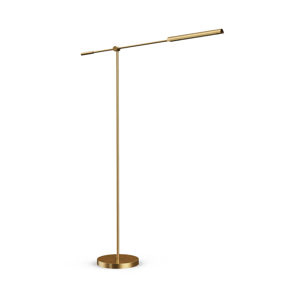 Astrid 55-in Metal Shade/Vintage Brass LED Floor Lamp
