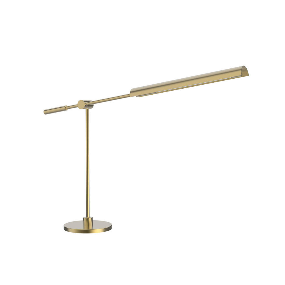 COAST PORTABLE 1L TABLE LAMP, VINTAGE BRASS W/ NATURAL LINEN