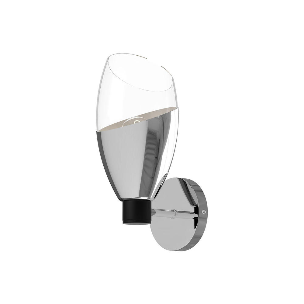 Capri 5-in Chrome/Clear Glass 1 Light Wall/Vanity