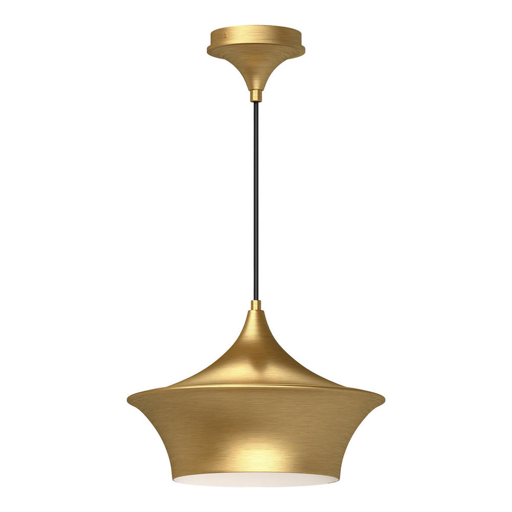 Emiko 12-in Brushed Gold 1 Light Pendant