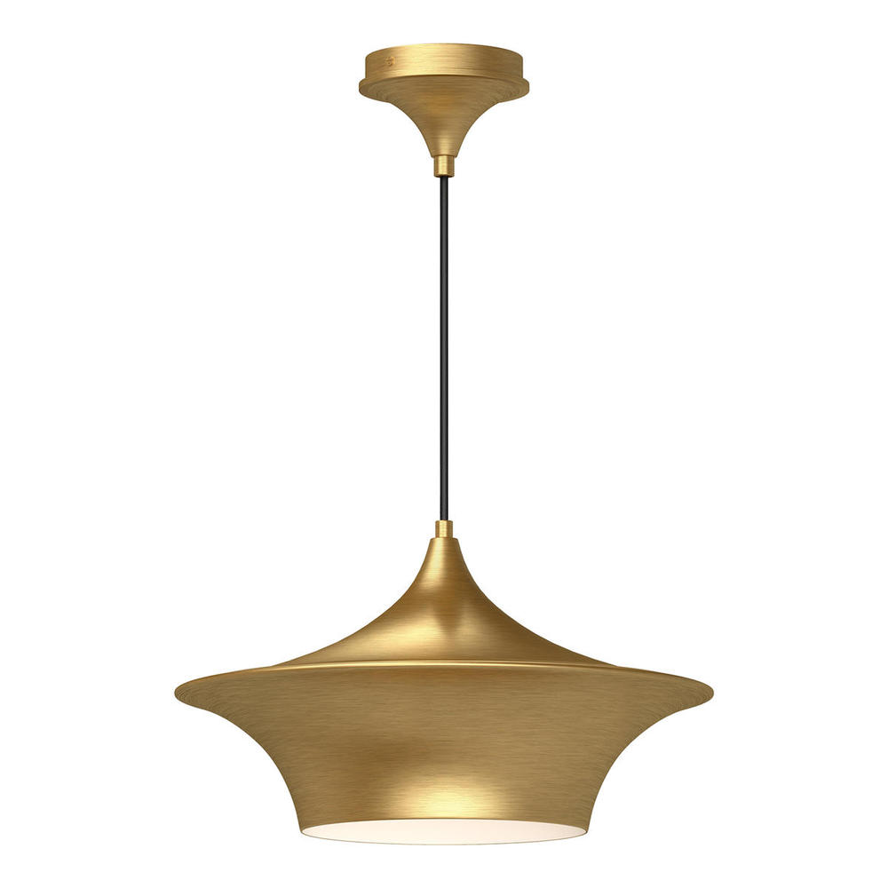 Emiko 16-in Brushed Gold 1 Light Pendant