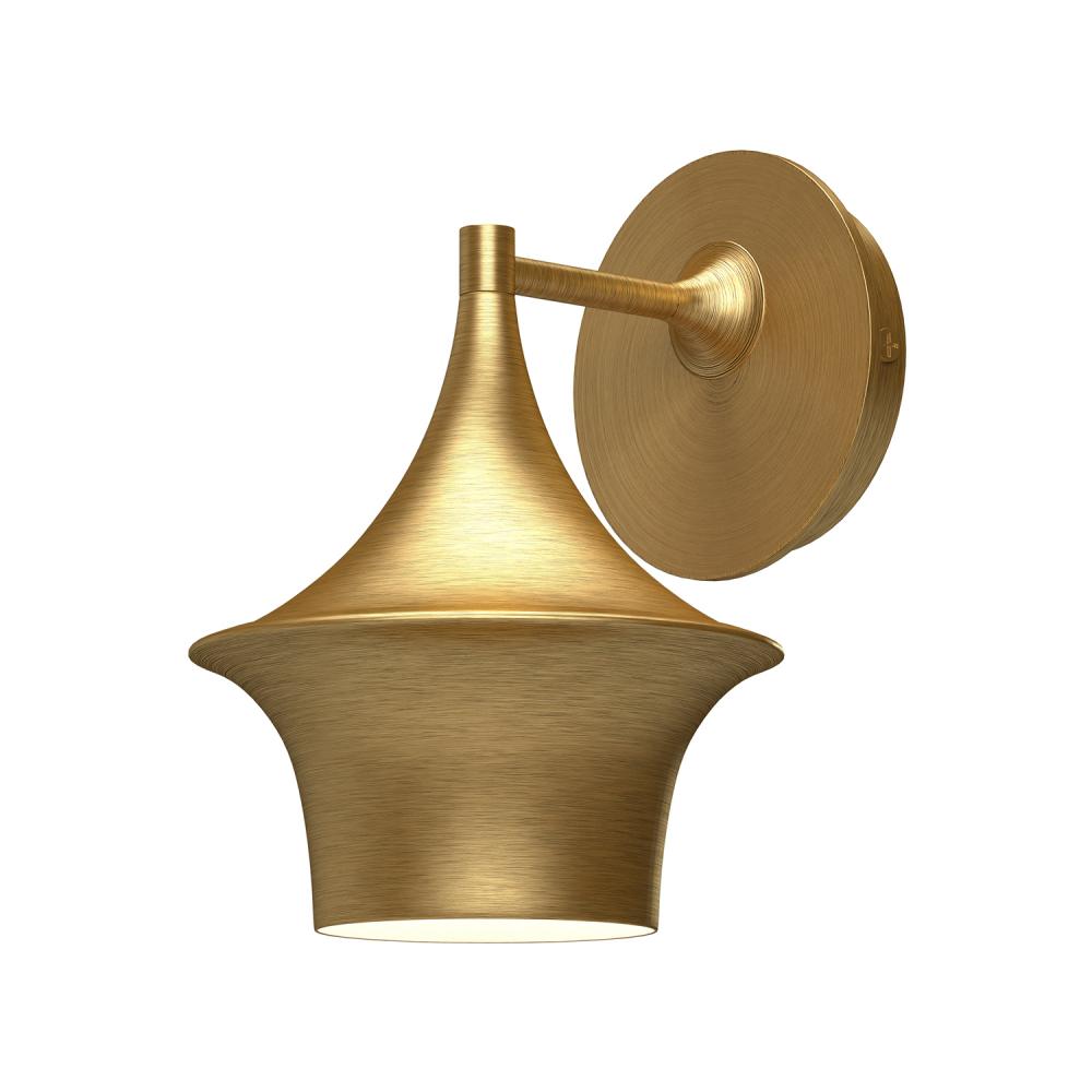 Emiko 7-in Brushed Gold 1 Light Wall/Vanity