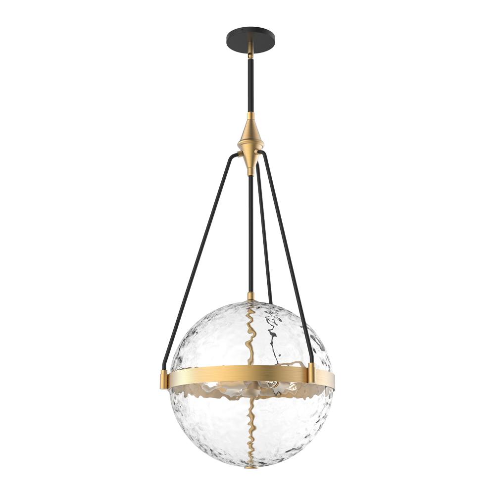 HARMONY|4 HEAD 18"|PENDANT|BRUSHED GOLD|CLEAR WATER GLASS|E26|60WX4