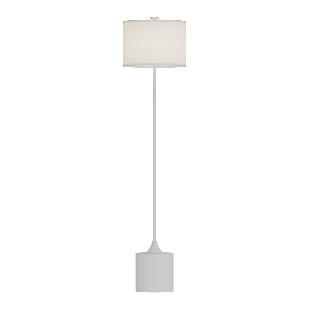 ISSA|61"|FLOOR LAMP|MATTE WHITE|IVORY LINEN|96" WIRE|ON/OFF SWITCH|E26|60W