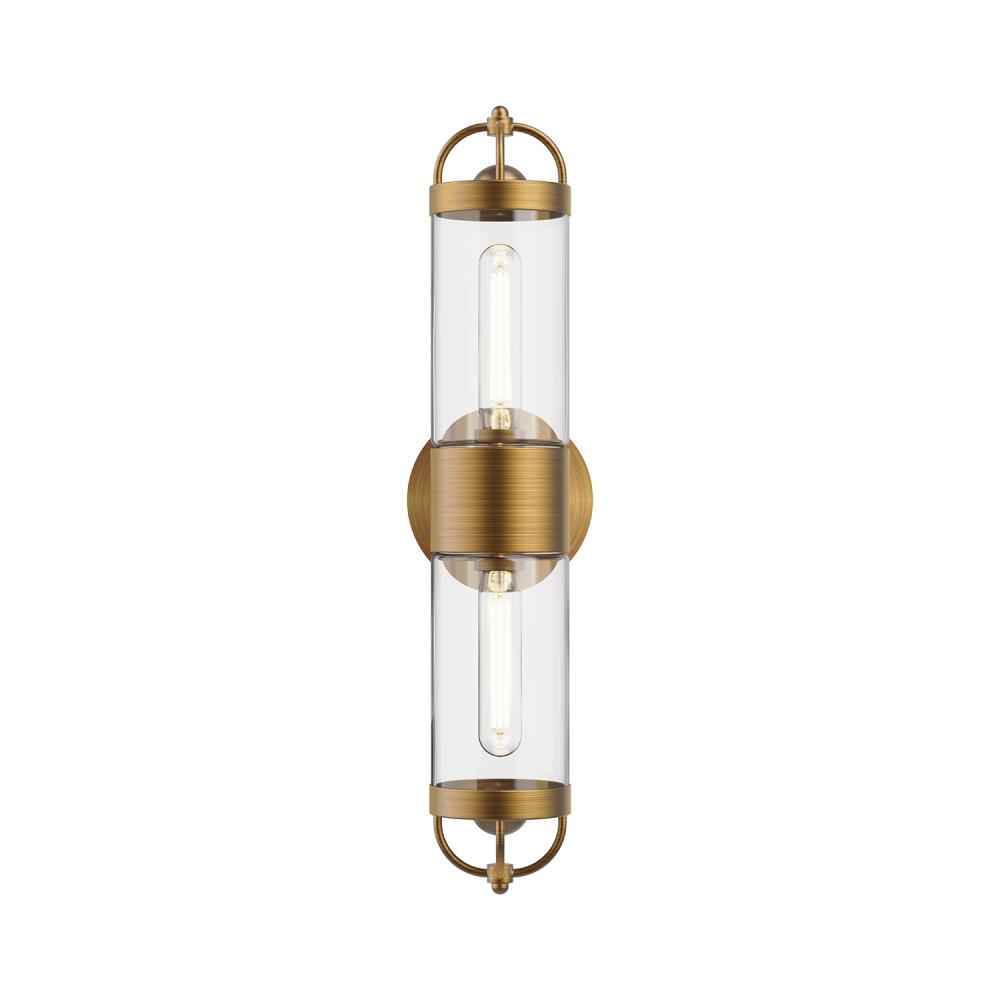 Lancaster 5-in Aged Gold 2 Lights Wall/Vanity