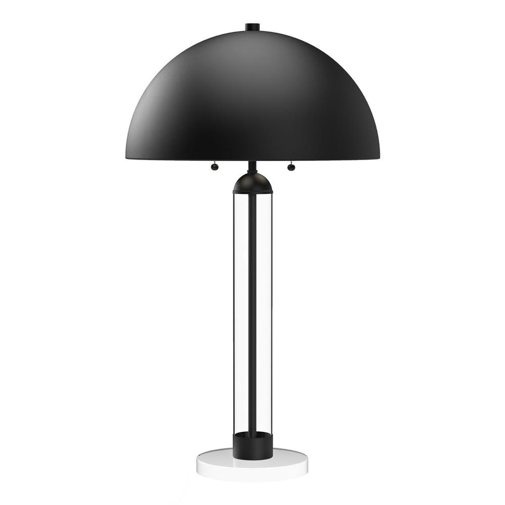 Margaux 18-in Matte Black 2 Lights Table Lamp
