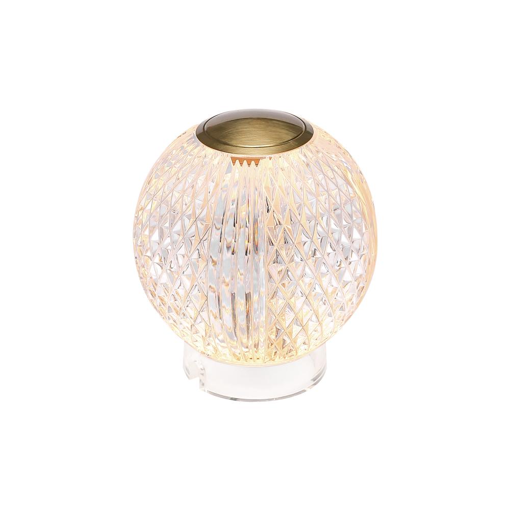 Marni 3-in Natural Brass LED Table Lamp