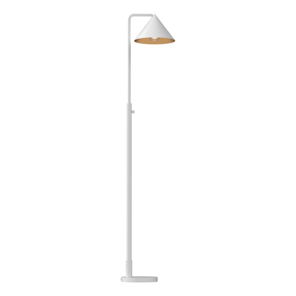 REMY|58"|FLOOR LAMP|MATTE WHITE|72" WIRE|ROTARY DIMMER|E26|60W