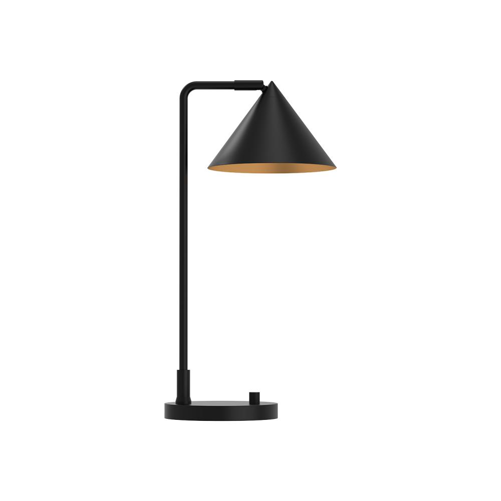 REMY|20"|TABLE LAMP|MATTE BLACK|72" WIRE|ROTARY DIMMER|E26|60W