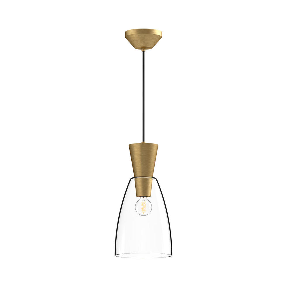 ARLO 7" PD|BRUSHED GOLD|CLEAR GLASS|CORD 72|1X60W E26