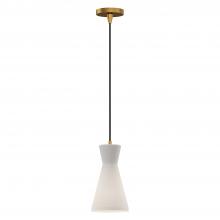 Alora Lighting PD473706AGOP - Betty 6-in Aged Gold/Opal Glass 1 Light Pendant