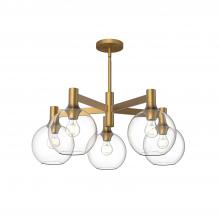 Alora Lighting CH506129AGCL - Castilla 29-in Aged Gold/Clear Glass 5 Lights Chandeliers