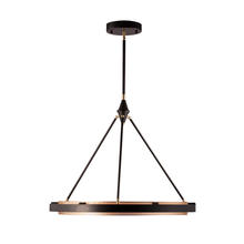 Alora Lighting PD302732CBGS - Duo 32-in Classic Black/Gold Shimmer LED Pendant