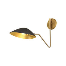 Alora Lighting WV550006MBAG - Oscar 6-in Aged Gold/Matte Black 1 Light Wall/Vanity
