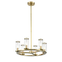 Alora Lighting CH309006NBCG - Revolve Clear Glass/Natural Brass 6 Lights Chandeliers