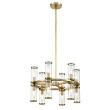 Alora Lighting CH309066NBCG - Revolve Clear Glass/Natural Brass 12 Lights Chandeliers