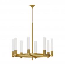 Alora Lighting CH416108BG - Rue 38-in Brushed Gold 8 Lights Chandeliers
