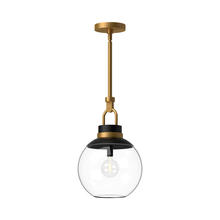 Alora Lighting PD520512AGCL - COPPERFIELD 12" PD|AGED BRASS|CLEAR GLASS|ROD 46|1X60W E26