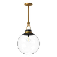 Alora Lighting PD520516AGCL - COPPERFIELD 16" PD|AGED BRASS|CLEAR GLASS|ROD 46|1X60W E26