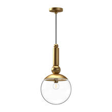 Alora Lighting PD560510BGCL - DELILAH 10" PD|BRUSHED GOLD|CLEAR GLASS|CORD 72|1X60W E26