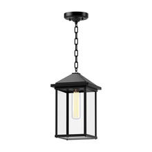 Alora Lighting EP552009BKCL - LARCHMONT 9" EP|BLACK TEXTURED|CLEAR GLASS|CHAIN 72|1X60W E26