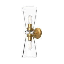 Alora Lighting WV570221BGCL - SALEM 6" WV|BRUSHED GOLD|CLEAR GLASS|2X60W E26