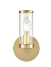 Alora Lighting WV309001NBCG - REVOLVE WALL VANITY 1 LIGHT NATURAL BRASS CLEAR GLASS