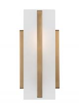 Visual Comfort & Co. Studio Collection 4154301-848 - Dex contemporary 1-light indoor dimmable bath vanity wall sconce in satin brass gold finish with sat