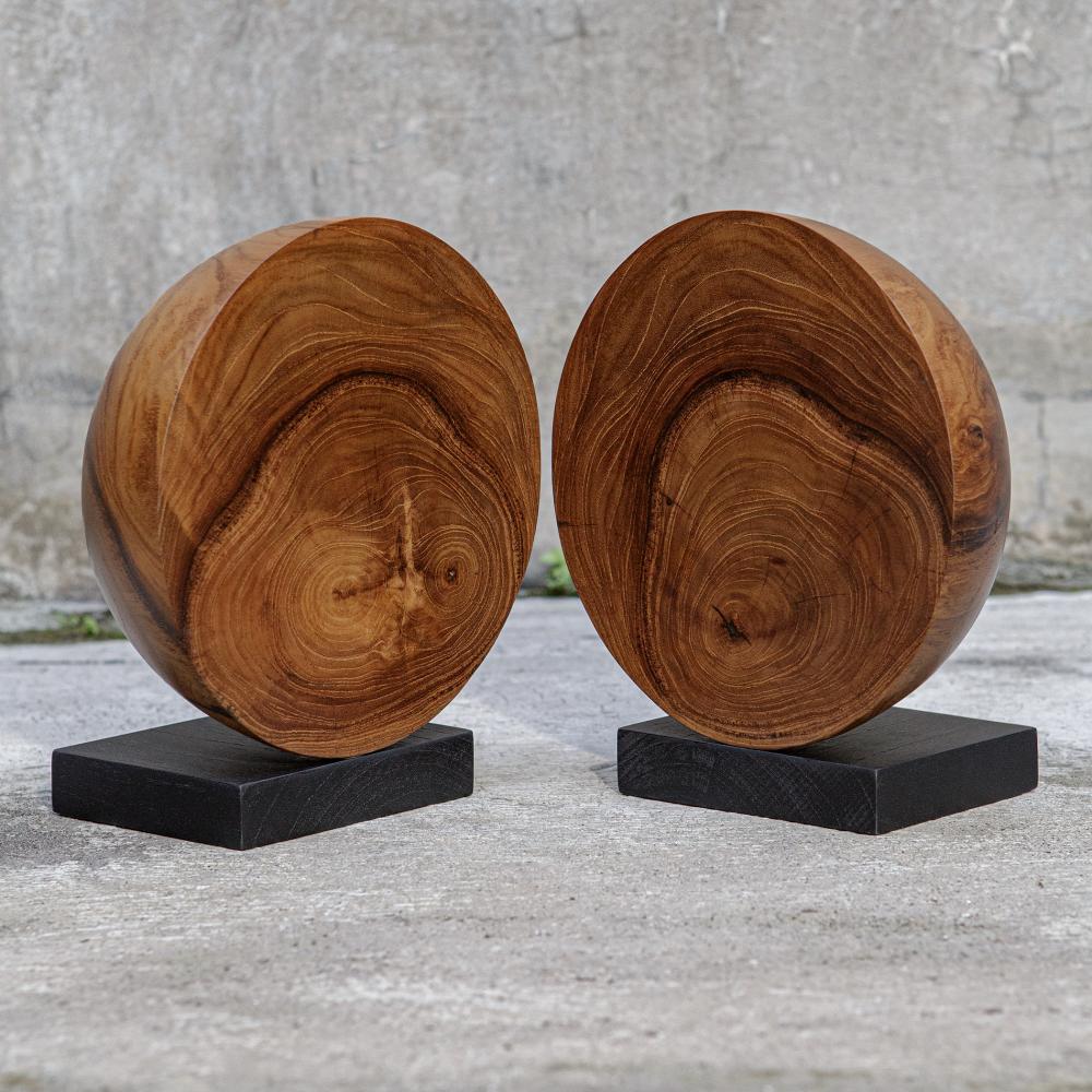 Uttermost Teak And Noir Bookends - Thumbnail 3