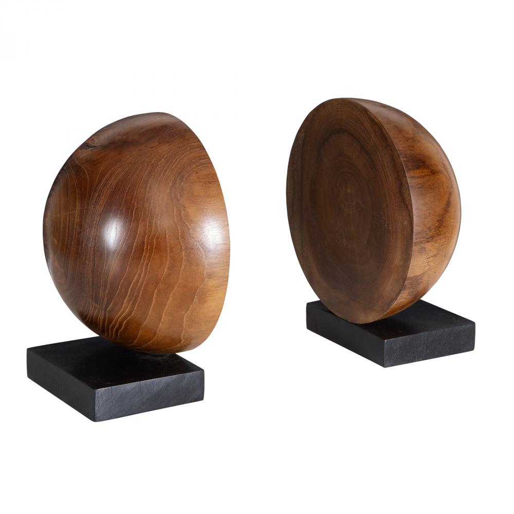 Uttermost Teak And Noir Bookends - Thumbnail 2
