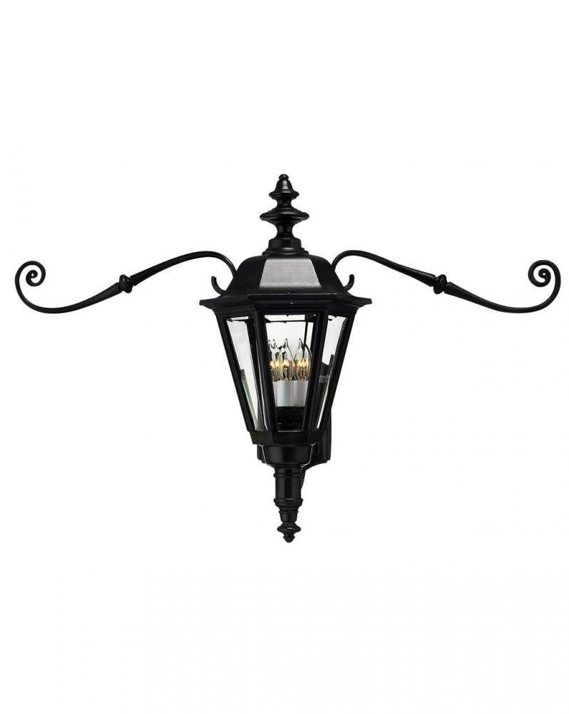 Large Wall Mount Lantern with Scroll